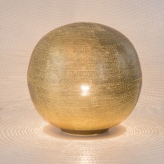 TABLE LAMP BALL FLSK GOLD PLATED 40     - TABLE LAMPS